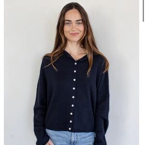 Piper Cardigan -Midnight Button-Up Sweater